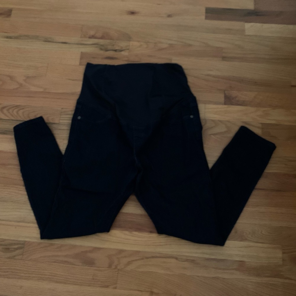 Dark denim maternity jeans